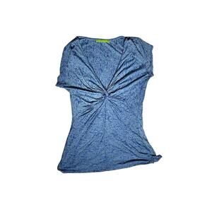 Velvet Women’s Medium Top Blue Twist Front Y2K Style Made in USA